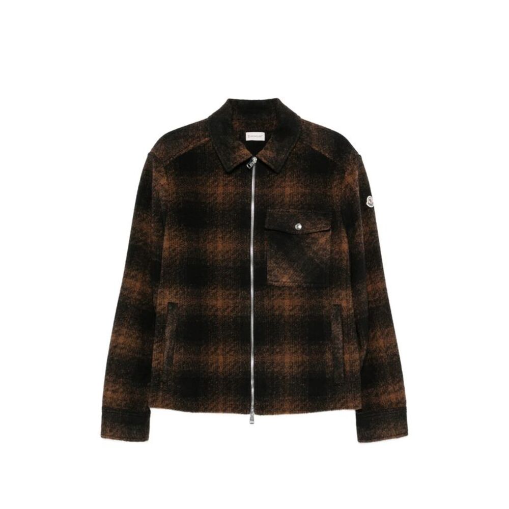 Moncler Brown Jackets - Shirt Jackets Men